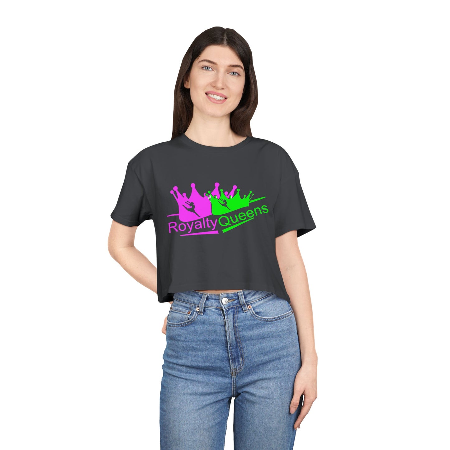 Royalty Queens Women's Crop Tee | Fun, Trendy Shirt for Celebrations, Gifts, Parties, Everyday Wear, Self-Expression