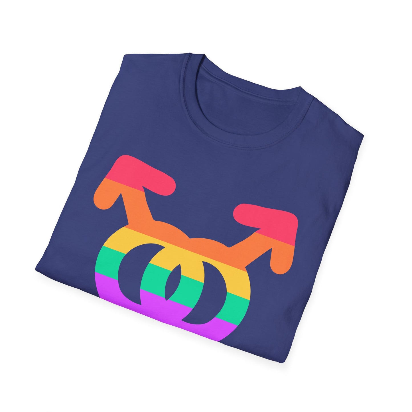 Gay Pride Unisex Softstyle T-Shirt | LGBTQ+ Pride Apparel, Festival Outfits, Gift for Allies, Rainbow Shirt