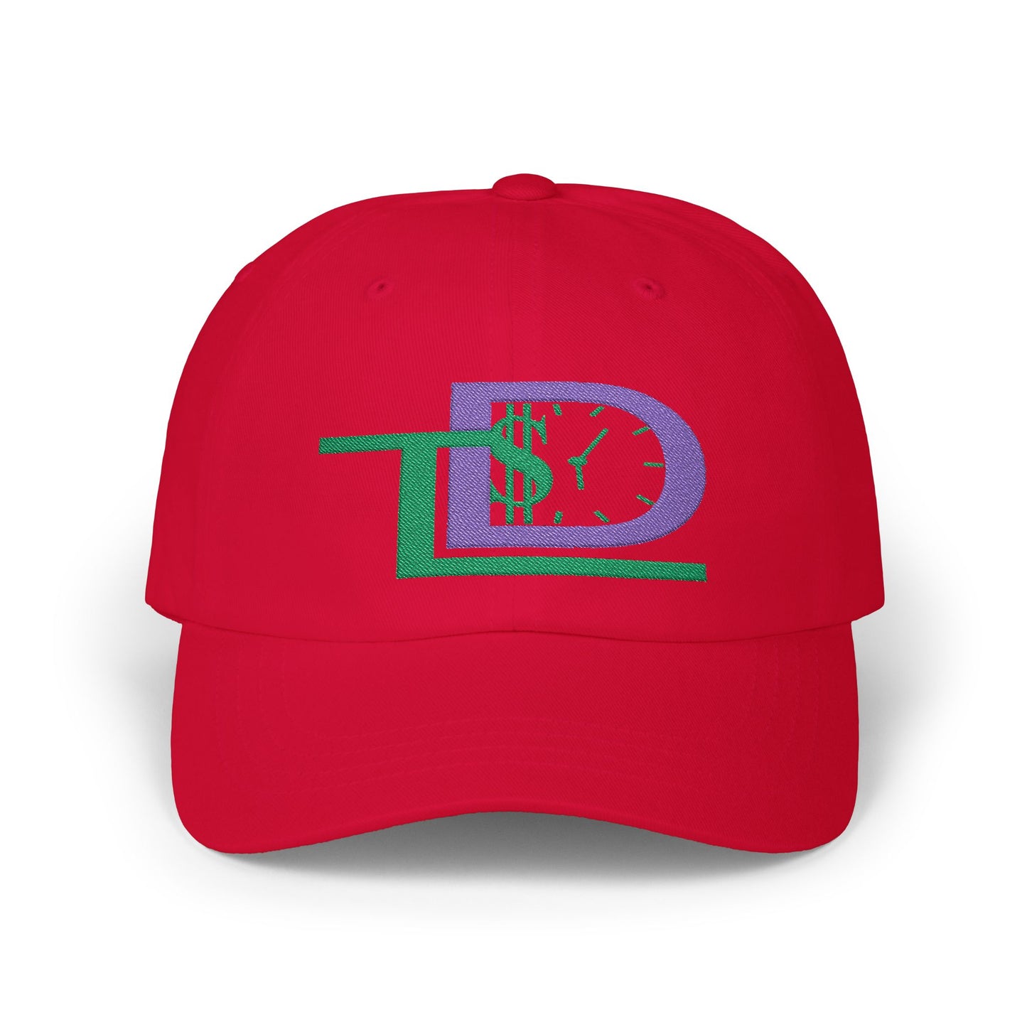 Classic Dad Cap with Dollar Clock Design, Stylish Baseball Hat for Dad, Gift for Father’s Day, Casual Cap for Every Occasion