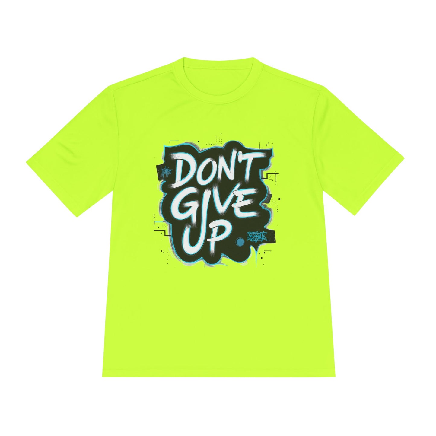 Motivational Wicking Tee – Don't Give Up, Gym Shirt, Fitness Apparel, Inspirational Top, Workout Gear, Casual Wear