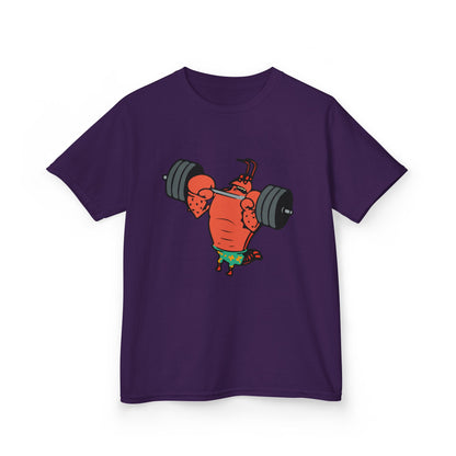 Kids Fitness Lobster Tee, Funny Kids T-Shirt, Gym Humor Tee, Nautical Theme Shirt, Gift for Young Athletes