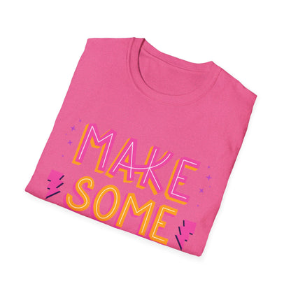 Make Some Noise Unisex Softstyle T-Shirt, Music Lovers Tee, Party Shirt, Gift for Friends, Festival Attire