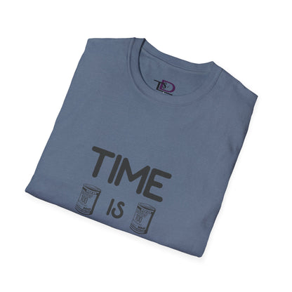 Inspirational Unisex Softstyle T-Shirt - "Time is Money" Statement Tee for Financial Motivators