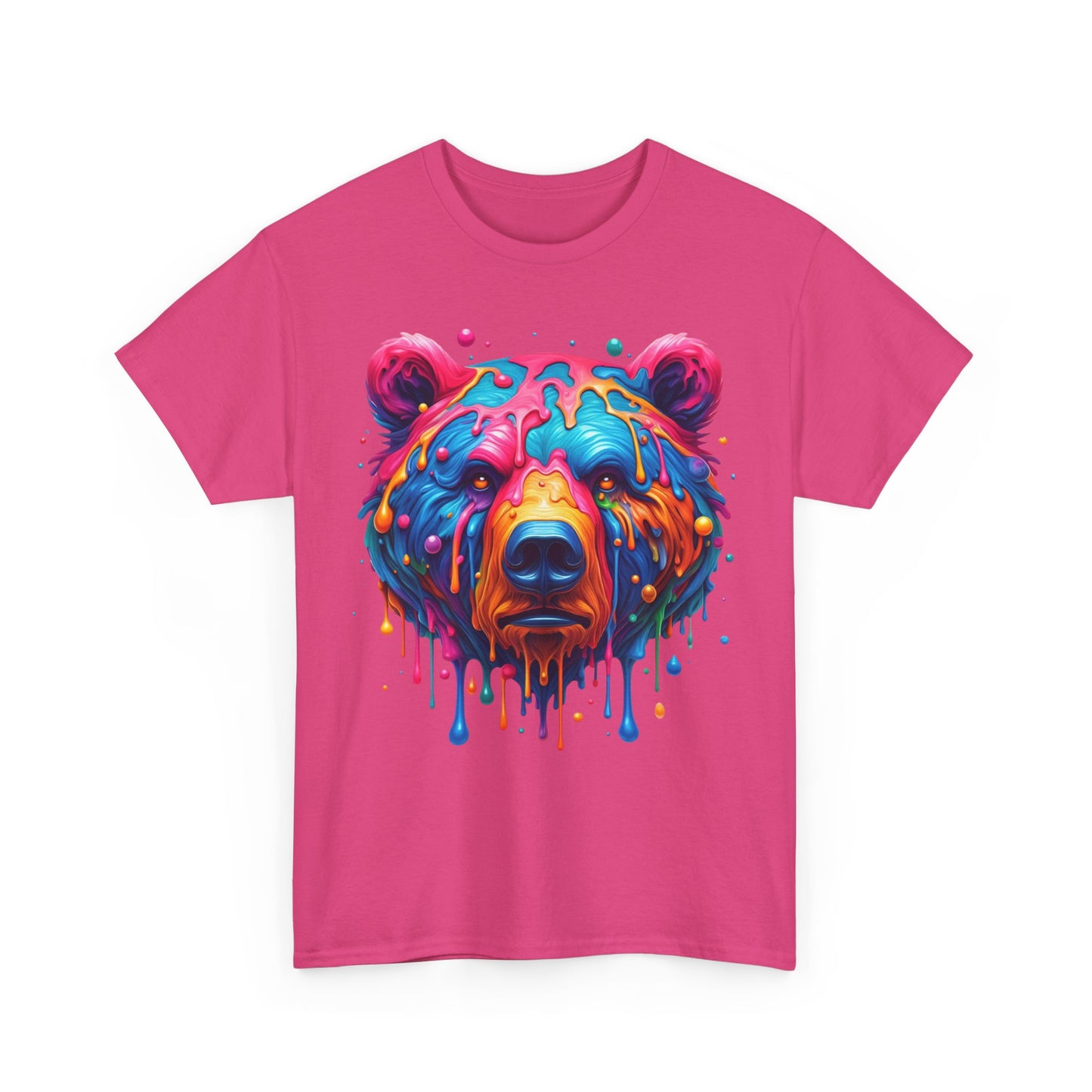 Colorful Bear Unisex Heavy Cotton Tee - Vibrant Art T-Shirt