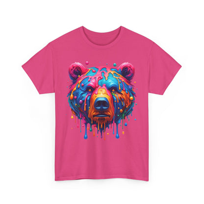 Colorful Bear Unisex Heavy Cotton Tee - Vibrant Art T-Shirt