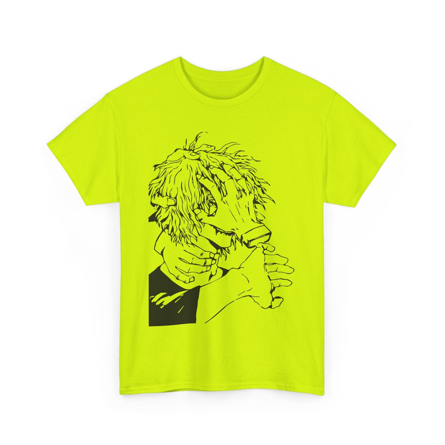 Emotional Unisex Heavy Cotton Tee - Minimalist Art Design