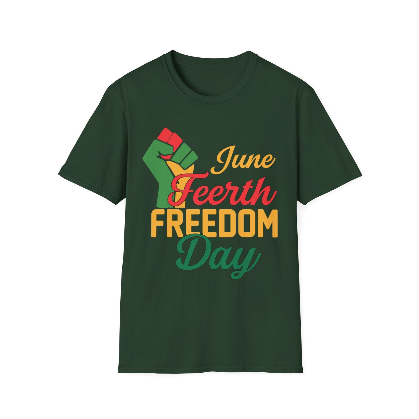Juneteenth Freedom Day Unisex Softstyle T-Shirt, Celebration Tee, Black History Month Shirt, Equality Apparel, Gift for Activists