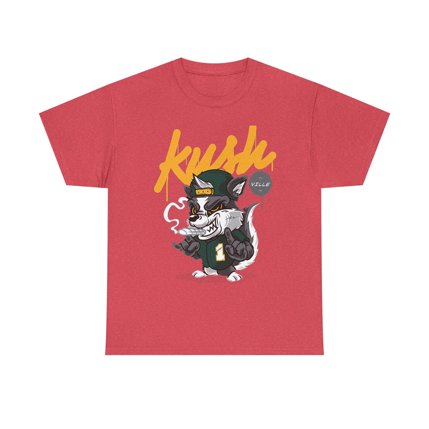 Kush Vibe Unisex Heavy Cotton Tee - Trendy Streetwear Graphic T-Shirt