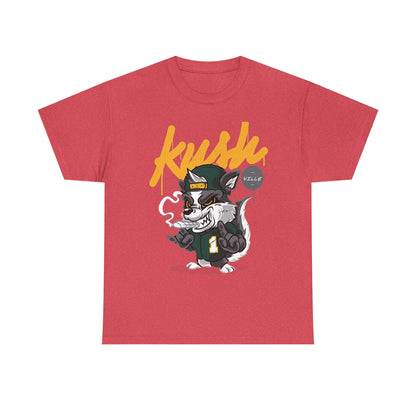 Kush Vibe Unisex Heavy Cotton Tee - Trendy Streetwear Graphic T-Shirt