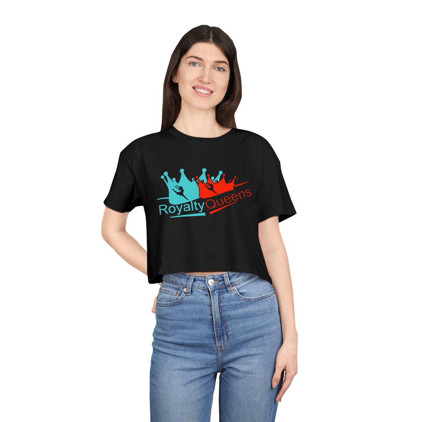 Royalty Queens Women's Crop Tee - Stylish Summer Top, Perfect Gift for Birthdays, Group Events, or Casual Outings