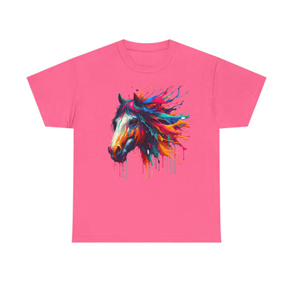 Vibrant Horse Art Unisex Heavy Cotton Tee