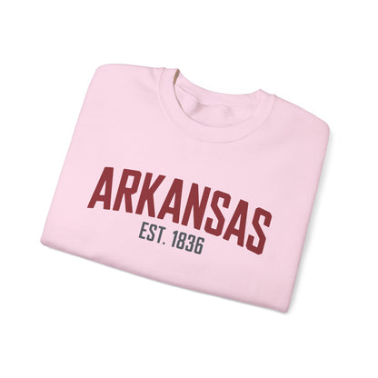 Arkansas Established 1836 Crewneck Sweatshirt