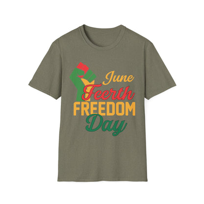 Juneteenth Freedom Day Unisex Softstyle T-Shirt, Celebration Tee, Black History Month Shirt, Equality Apparel, Gift for Activists