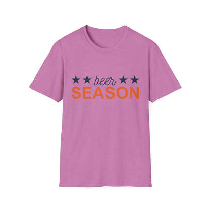 Beer Season Unisex Softstyle T-Shirt, Funny T-Shirt for Beer Lovers, Gift for Friends, Custom Apparel, Summer BBQ Outfit, Casual Wear