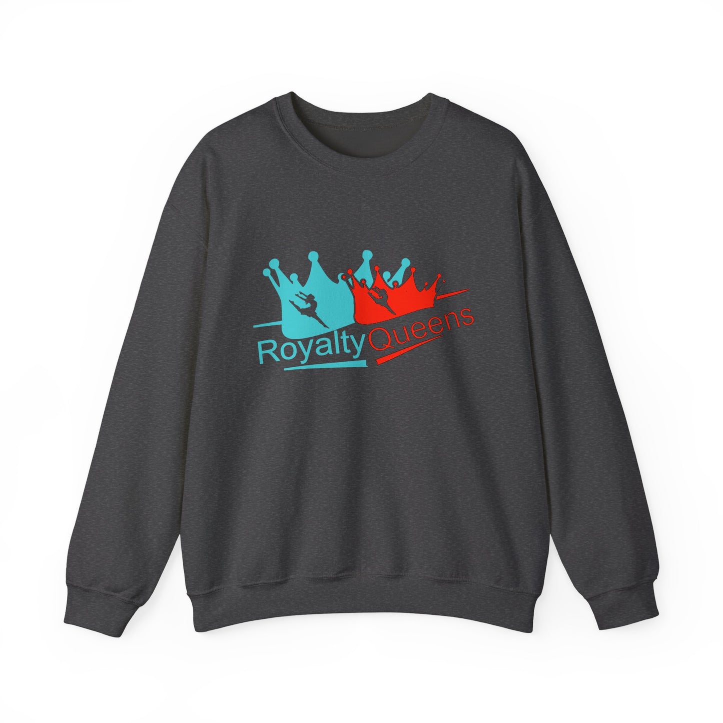 Crewneck Sweatshirt - "Royalty Queens" Colorful Crown Graphic