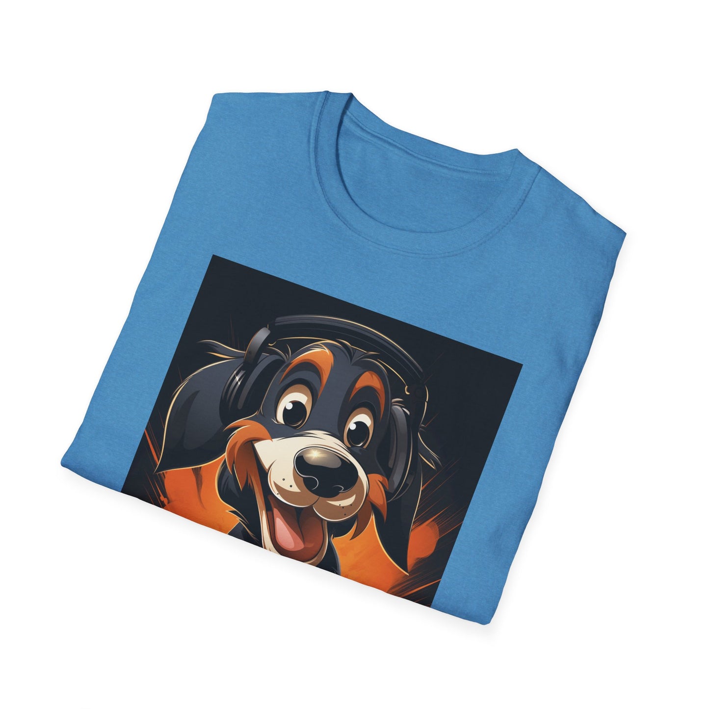 Happy Dog Graphic Unisex Softstyle T-Shirt - Perfect for Dog Lovers