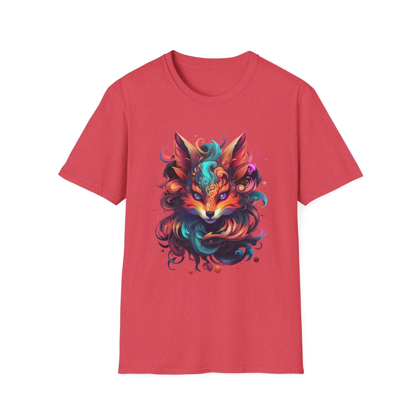 Colorful Fox Illustration Unisex T-Shirt - Vibrant Art Tee