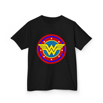 Wonder Woman Kids Tee, Superhero Shirt, Birthday Gift, Comic Book Apparel, Children's Clothing, Cartoon T-Shirt, Movie Merchandise