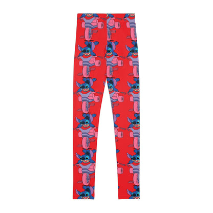 Playful Youth Leggings, Fun Activewear for Kids, Colorful Workout Pants, Gift for Young Athletes, Kids Leggings with Cartoon Design