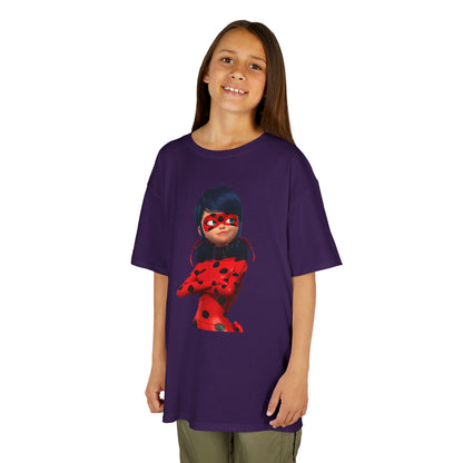 Cool Ladybug Superhero Kids Heavy Cotton Tee | Fun and Playful Design for Young Heroes
