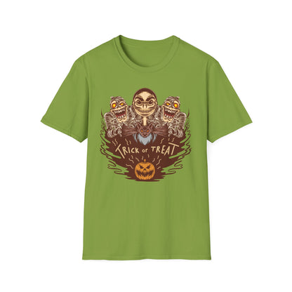 Halloween Trick or Treat Unisex T-Shirt, Spooky Shirt, Fall Fashion, October Celebration Tee, Halloween Costume Tee