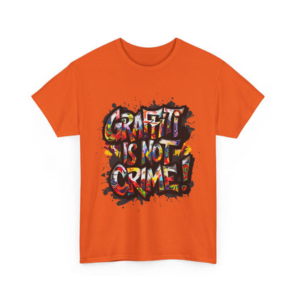 Craft is Not a Crime Unisex Heavy Cotton Tee, Graffiti Art Shirt, Streetwear, Gift for Artists, Art Lover's Top, Trendy Graphic Tee
