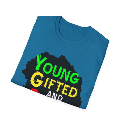 Empowerment Unisex T-Shirt, Young Gifted and Black Graphic Tee, Black History Month Gift, Inspirational Apparel, Casual Everyday Wear