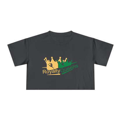 Royalty Queens Women's Crop Tee - Fun Summer Top, Gift for Her, Party Outfit, Festival Fashion, Queen Theme Apparel