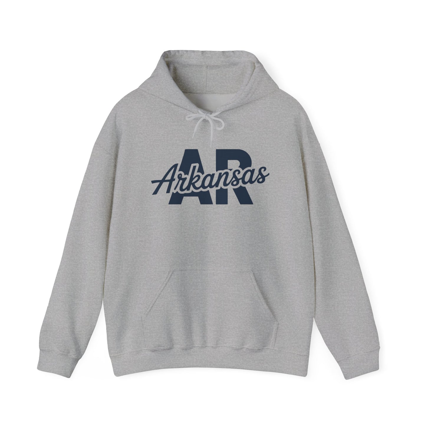 Arkansas AR Script Hoodie — Retro State Pride Pullover