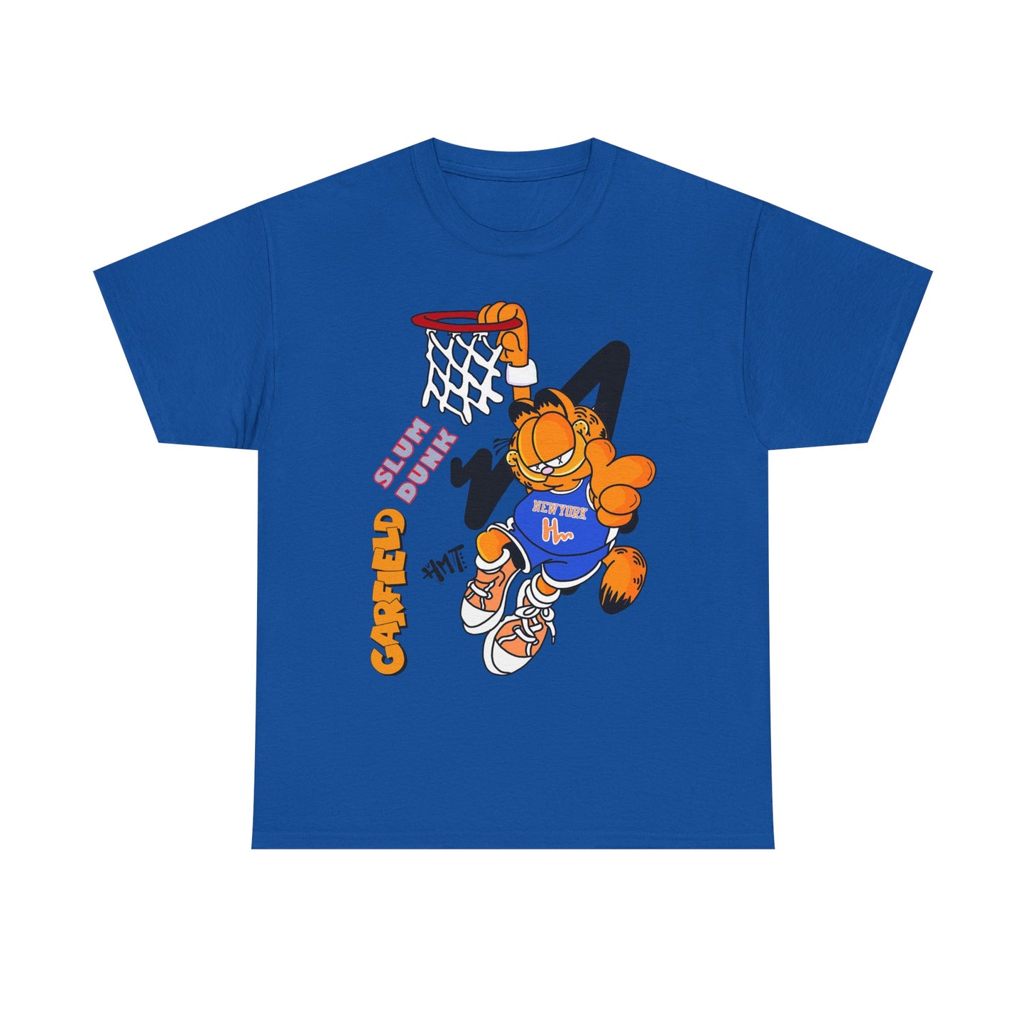 Garfield Basketball Unisex Heavy Cotton Tee - Fun Streetwear for Cat Lovers