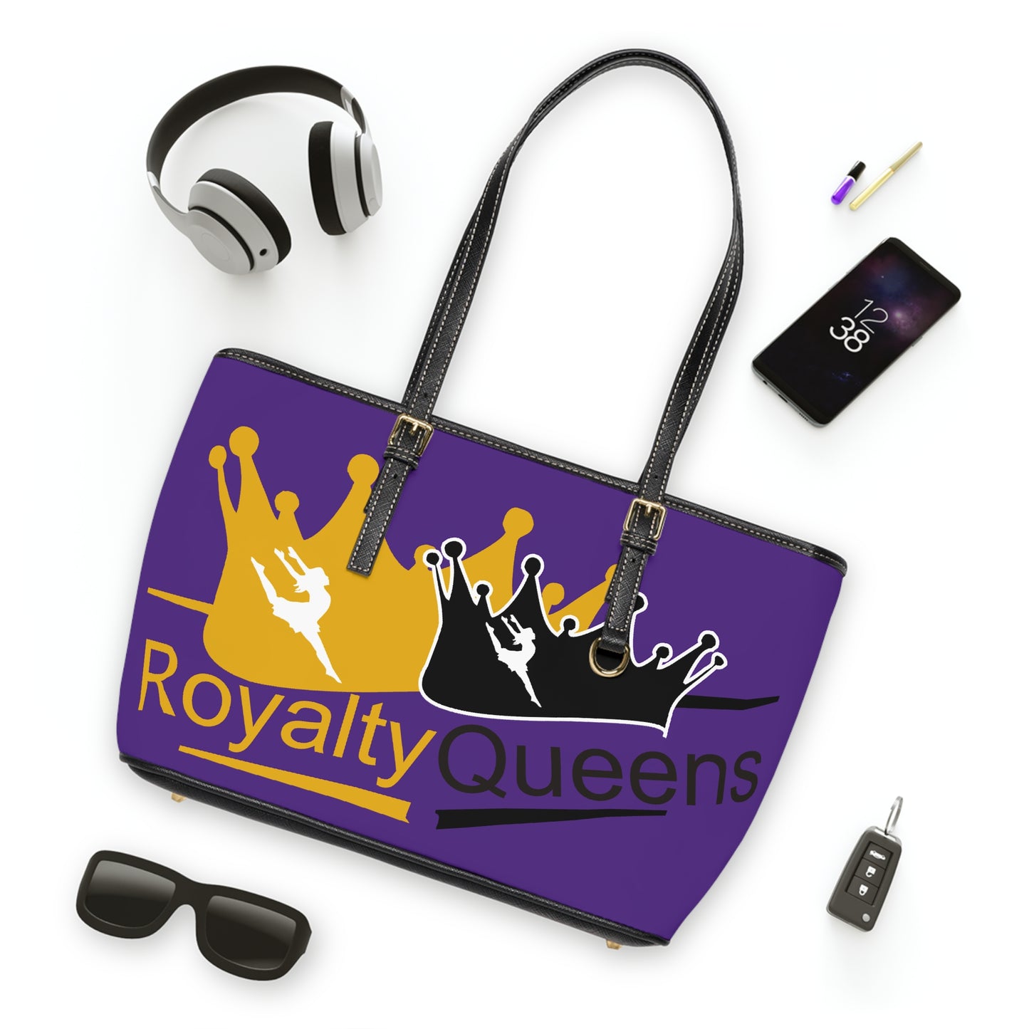 Royalty Queens PU Leather Shoulder Bag | Stylish Tote for Colorful Outings, Gifts for Queens, Fashion Accessory, Daily Use Bag