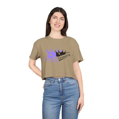 Royalty Queens Women's Crop Tee - Empowerment Top, Casual Wear, Birthday Gift, Summer Fashion, Confidence Boost