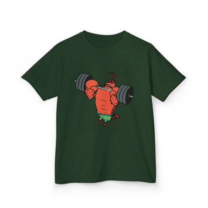 Kids Fitness Lobster Tee, Funny Kids T-Shirt, Gym Humor Tee, Nautical Theme Shirt, Gift for Young Athletes