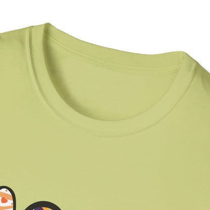 Halloween Peace Love T-Shirt, Unisex Graphic Tee for Fall Celebrations, Cozy Autumn Style, Perfect for Halloween Parties, Gifts