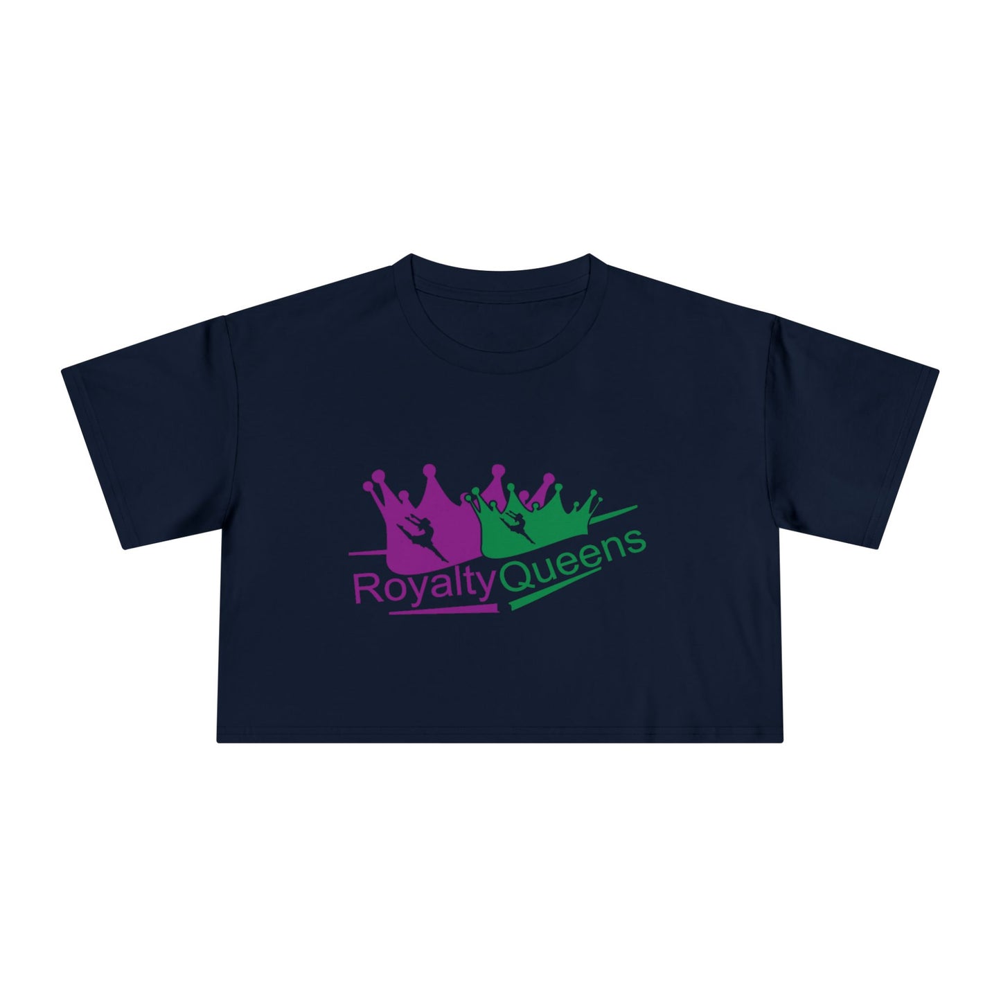 Royalty Queens Women's Crop Tee, Fun Party Top, Stylish Streetwear, Gift for Her, Casual Summer Wear, Trendy Graphic Tee