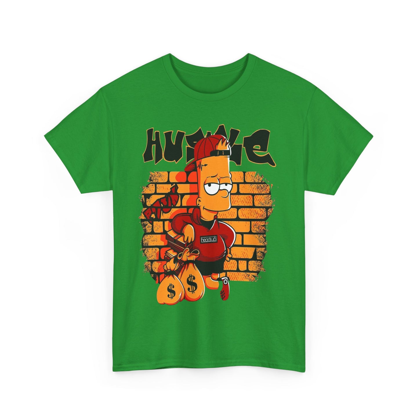 Hustle Graphic Tee - Unisex Heavy Cotton T-Shirt with Bart Design