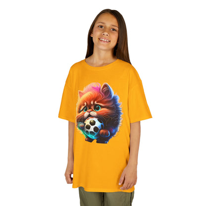 Cute kitty Soccer Kids Tee - Fun & Playful Cotton T-Shirt
