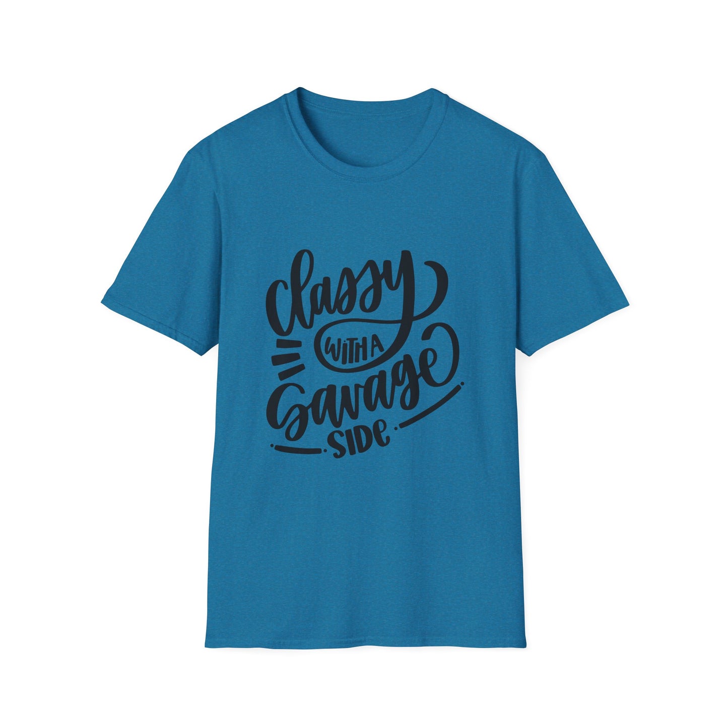 Classy with a Savage Side Unisex Softstyle T-Shirt - Trendy Graphic Tee for Casual Wear
