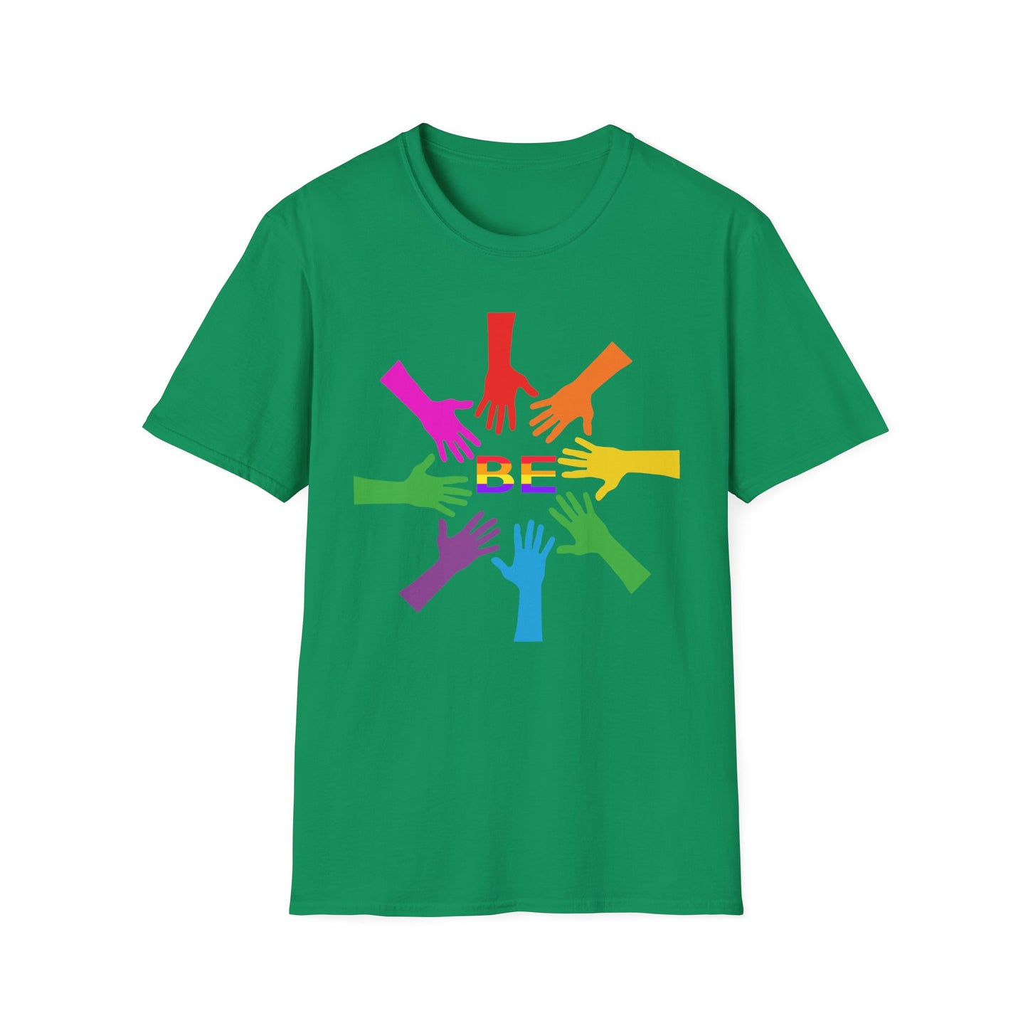 Rainbow Hands Unisex T-Shirt | Be Yourself, Inclusive Apparel, Pride Clothing, Gift for Friends, LGBTQ+ Pride