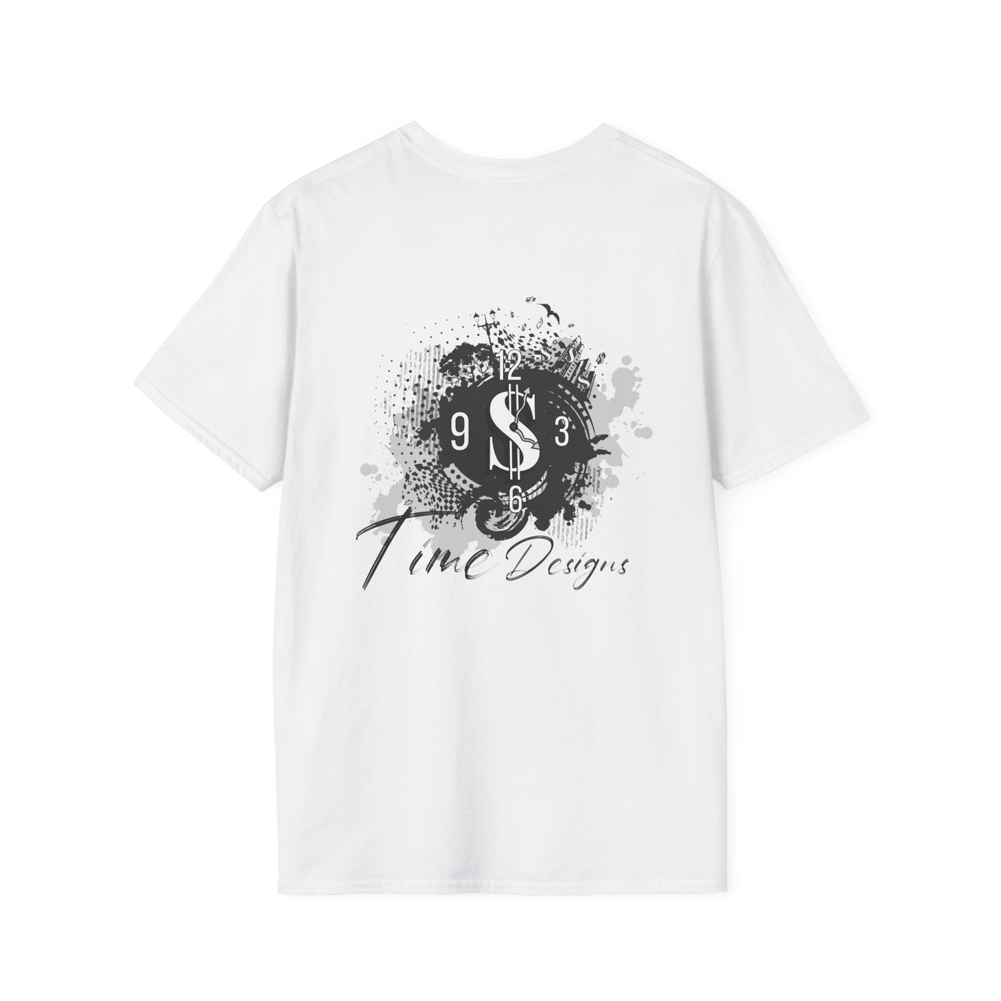 Inspirational Unisex Softstyle T-Shirt - "Time is Money" Statement Tee for Financial Motivators
