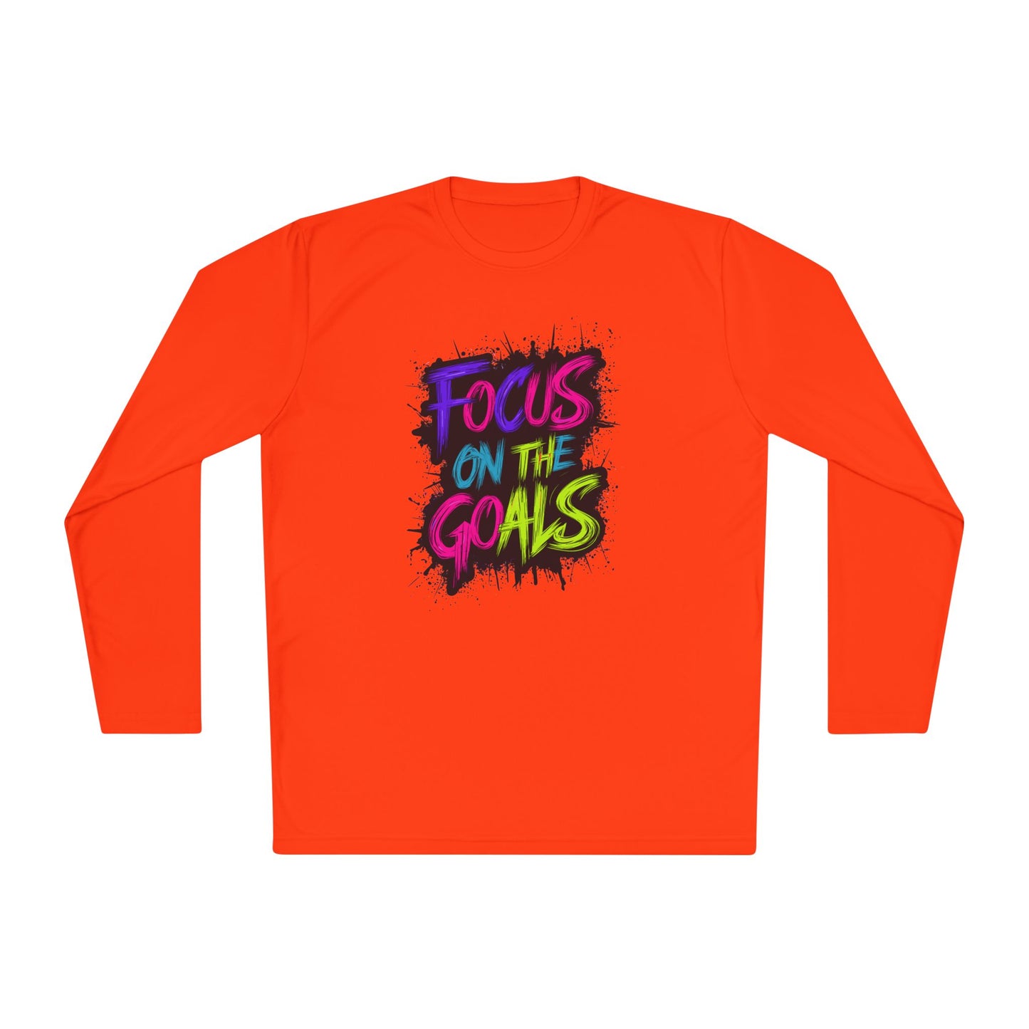 Unisex Long Sleeve Tee - "Focus on the Goals" Motivational Shirt, Fitness Apparel, Activewear, Gift for Athletes, Casual Wear