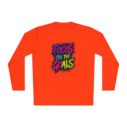 Unisex Long Sleeve Tee - "Focus on the Goals" Motivational Shirt, Fitness Apparel, Activewear, Gift for Athletes, Casual Wear