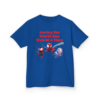 Kids Superhero Tee - Saving the World One Web At A Time