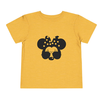 Cute Toddler Tee with Sunglasses Minnie Design, Kids Fashion, Summer Outfit, Birthday Gift, Playdate Shirt