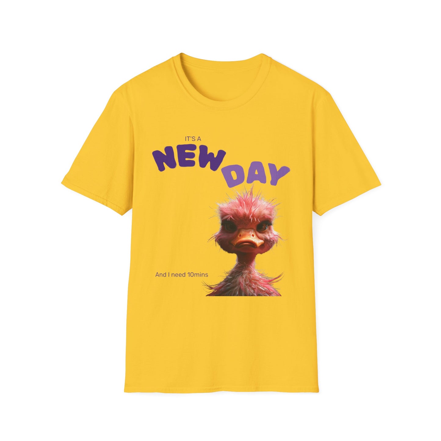 Funny New Day Unisex Softstyle T-Shirt – Perfect for Casual Vibes & Everyday Wear