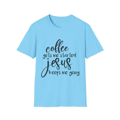Coffee & Jesus Unisex Softstyle T-Shirt - Inspirational Christian Tee