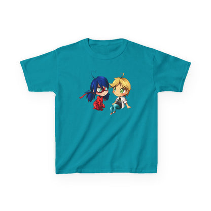 Kids Cute Chibi Characters Tee, Lightweight T-Shirt for Playtime, Gifts for Boys & Girls, Cartoon Lover Apparel, Birthday Outfit