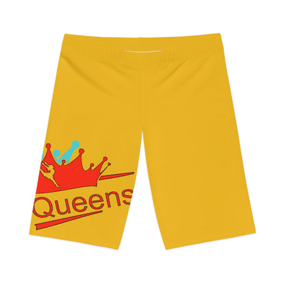 Royalty Women's Bike Shorts - Queen of the Ride, Fitness Apparel, Summer Activewear, Gift for Bikers, Workout Shorts