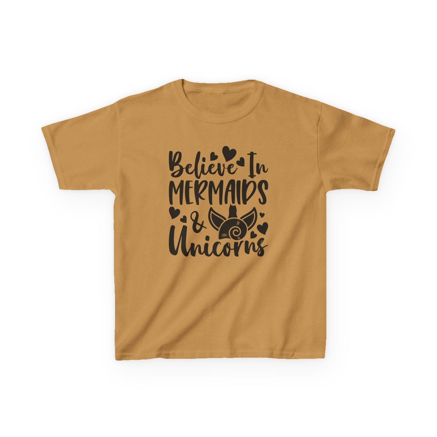 Kids Heavy Cotton™ Tee - Believe in Mermaids & Unicorns T-Shirt