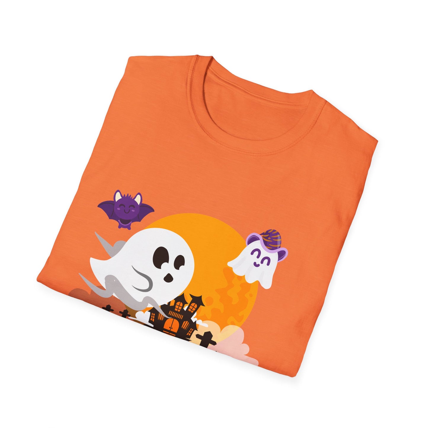 Halloween Ghost T-Shirt, Unisex Softstyle Tee, Spooky Season Shirt, Halloween Costume Top, Fall Festival Apparel
